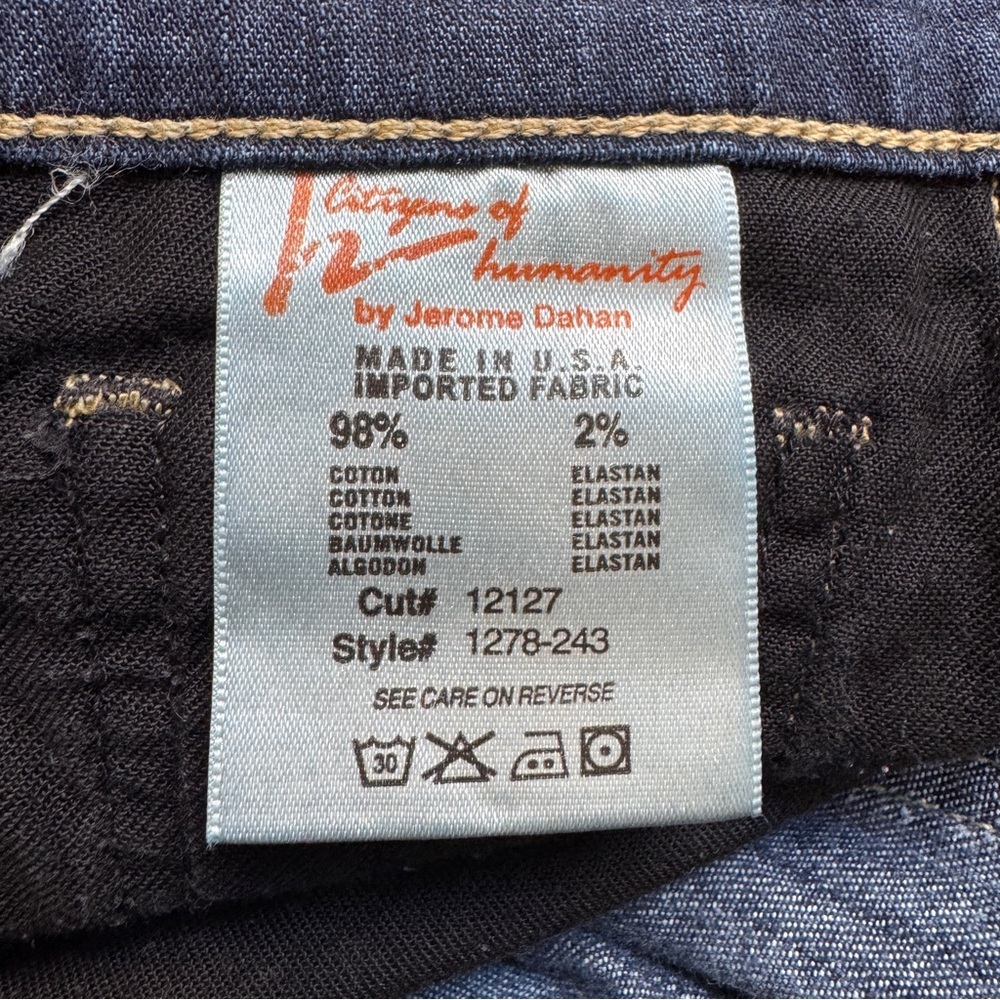 Citizens of Humanity Dark Blue Low Rise Straight Leg Jeans - Size 27 - Picture 9 of 16